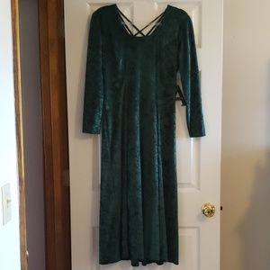 Vintage emerald velvet JamieBrooke victorian dress
